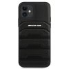 AMG AMHCP12SGSEBK iPhone 12 mini 5,4 czarny/black hardcase Leather Debossed Lines